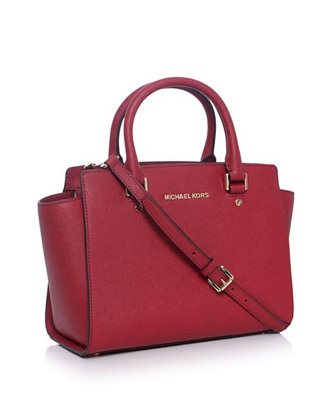 michael kors red selma medium|Michael Kors selma medium satchel.